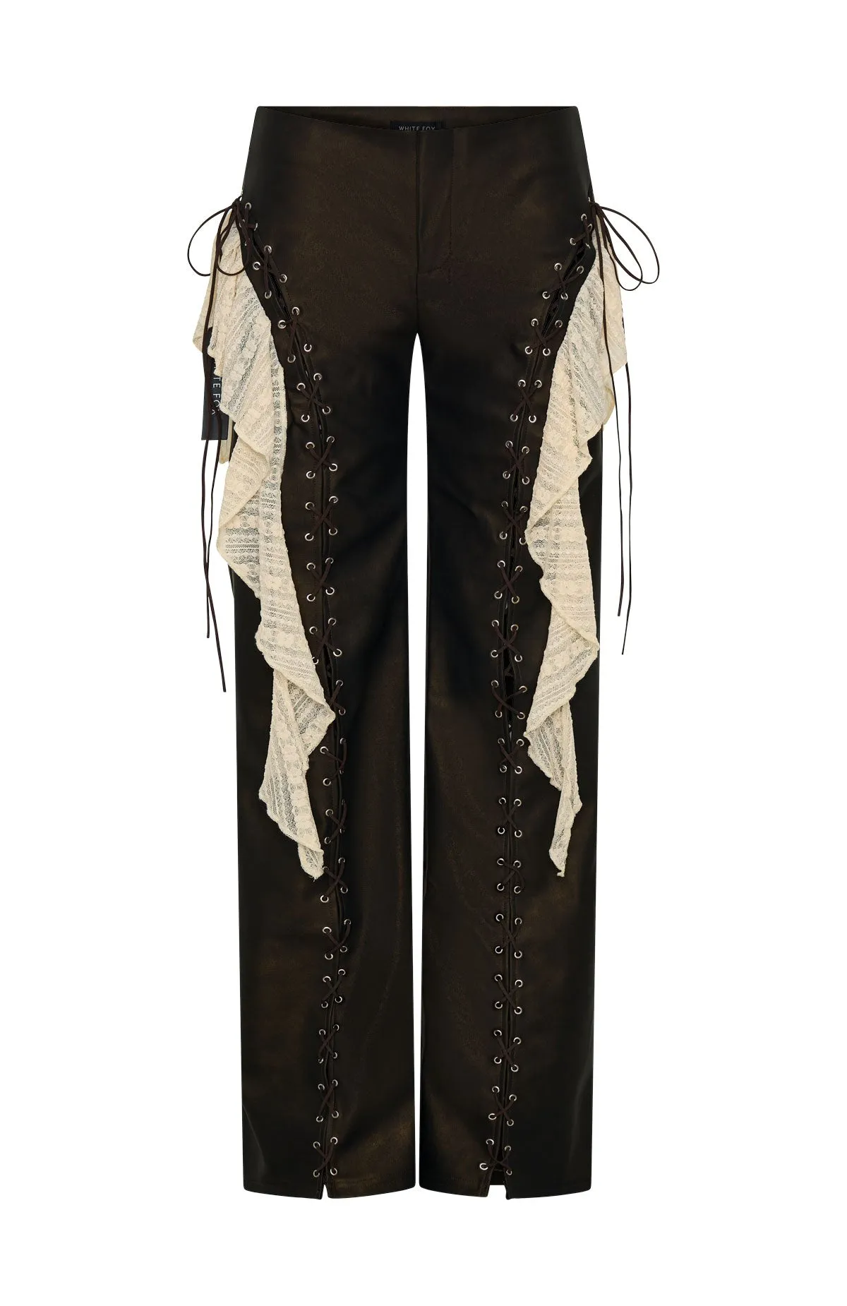 Pure Energy Pu Pants Chocolate sold by White Fox Boutique product image thumbnail 5