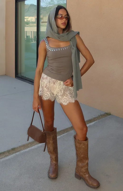 Over The Horizon Shorts Off White sold by White Fox Boutique