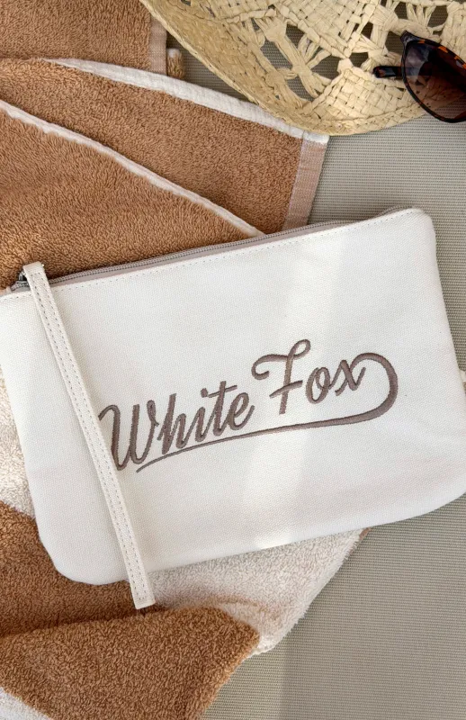 Addyson Beach Pouch Cream sold by White Fox Boutique