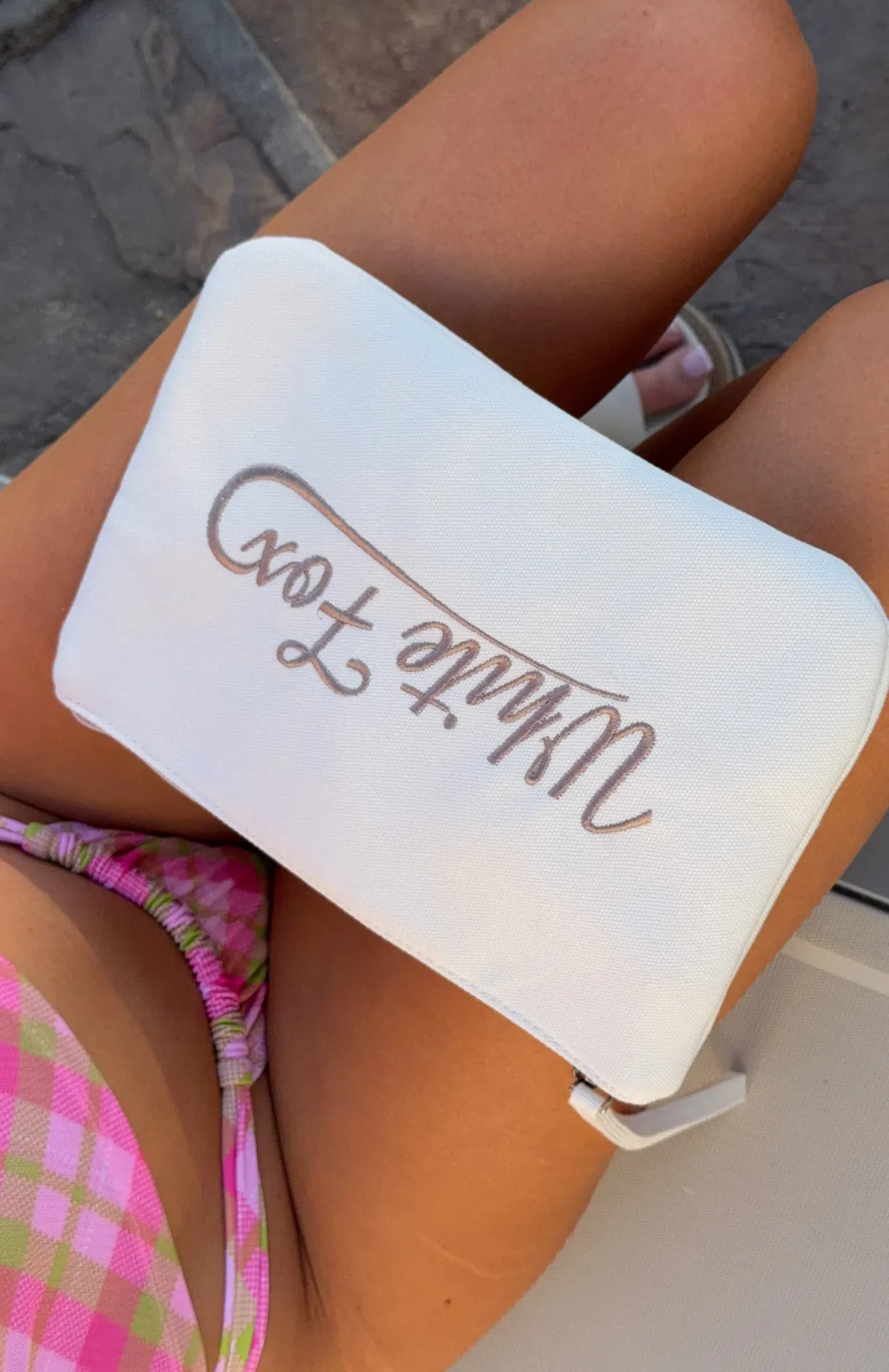 Addyson Beach Pouch Cream sold by White Fox Boutique product image thumbnail 3