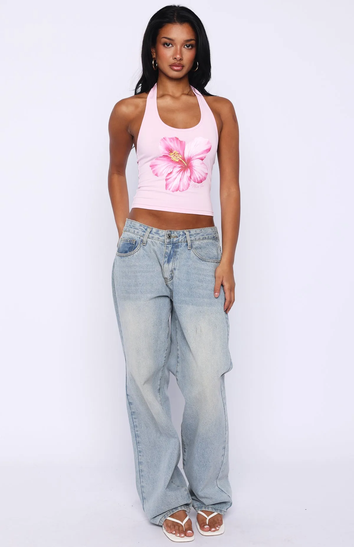 Tropical Ties Halter Top Pink sold by White Fox Boutique product image thumbnail 5