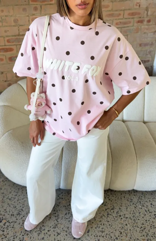Offstage Printed Oversized Tee Posy Polka Dot sold by White Fox Boutique