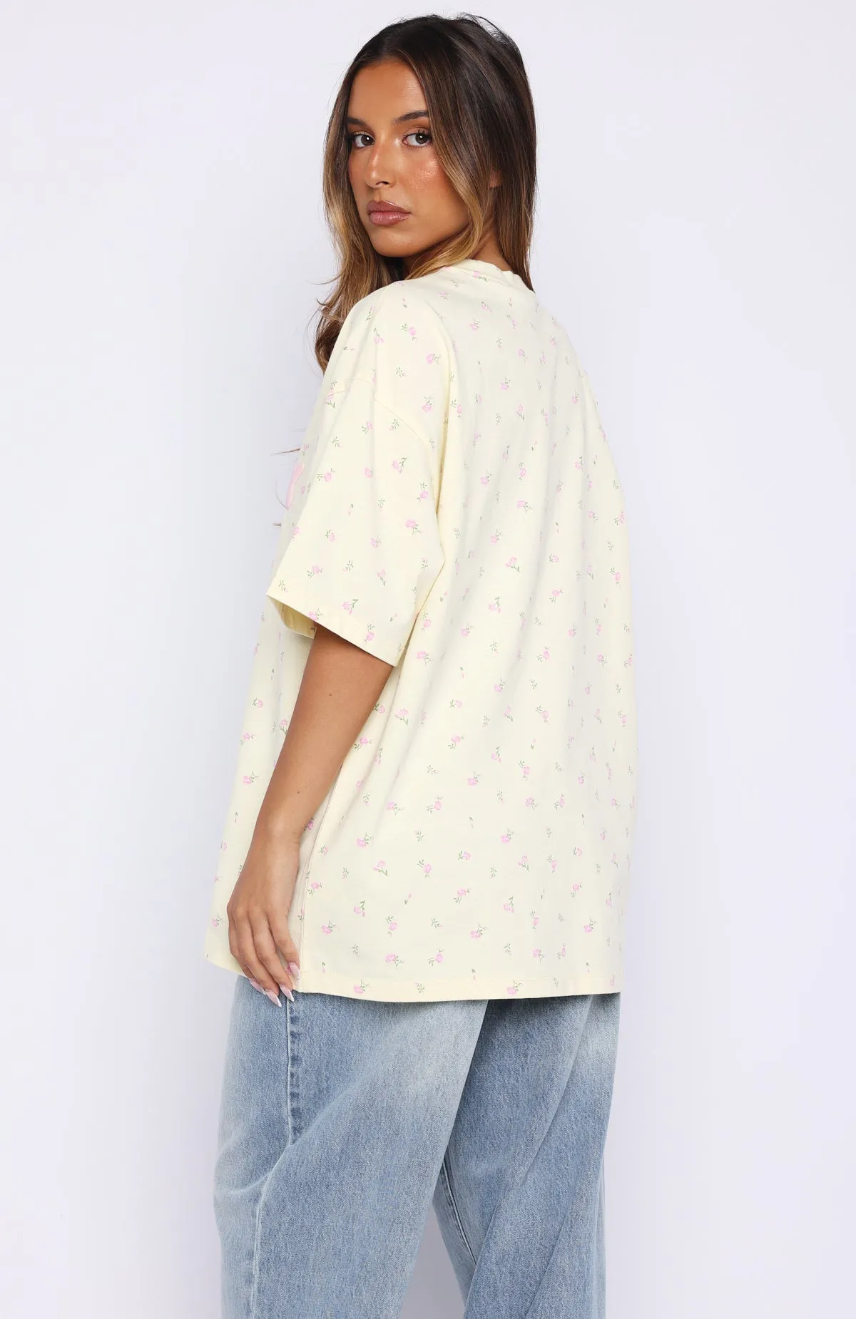 Offstage Printed Oversized Tee Lemon Ditsy sold by White Fox Boutique product image thumbnail 4