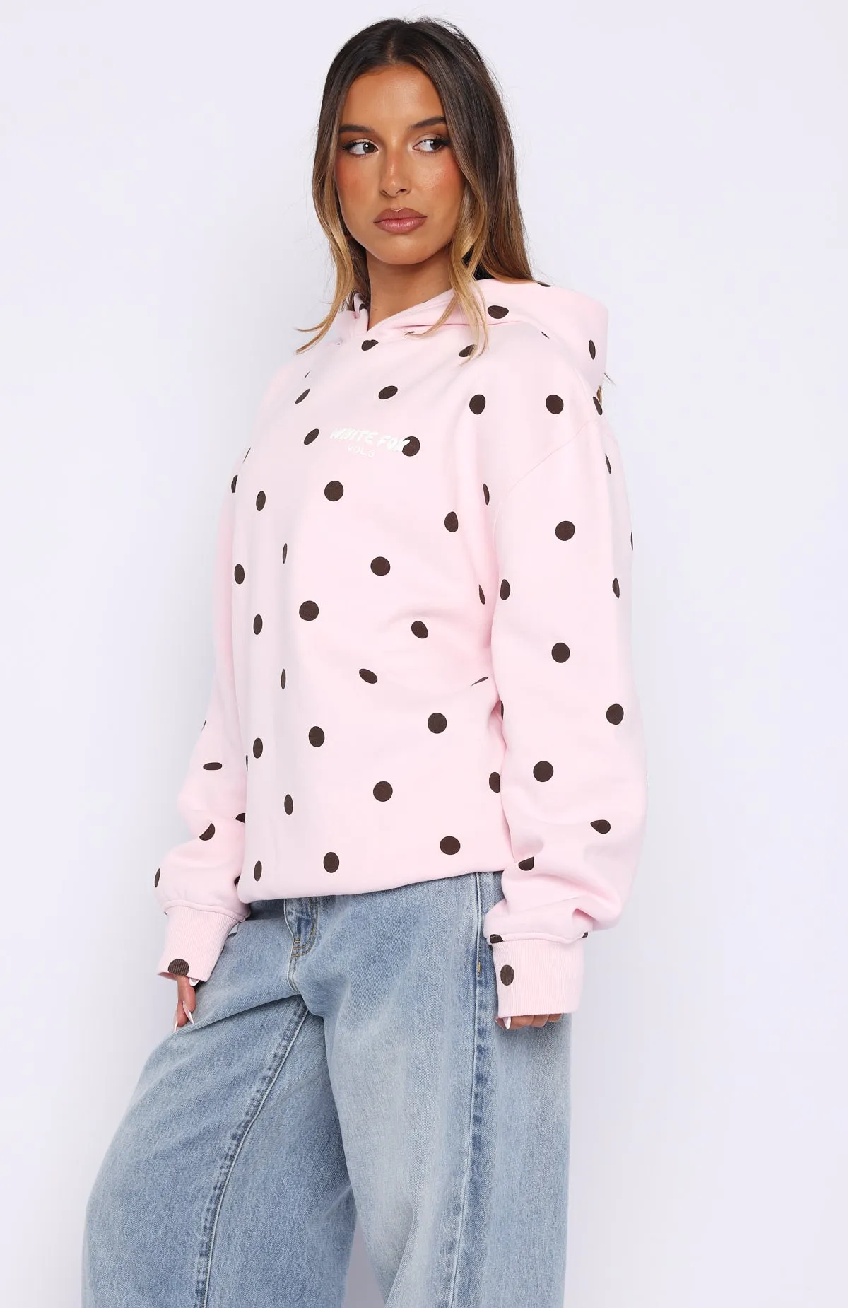 Offstage Printed Oversized Hoodie Posy Polka Dot sold by White Fox Boutique product image thumbnail 4