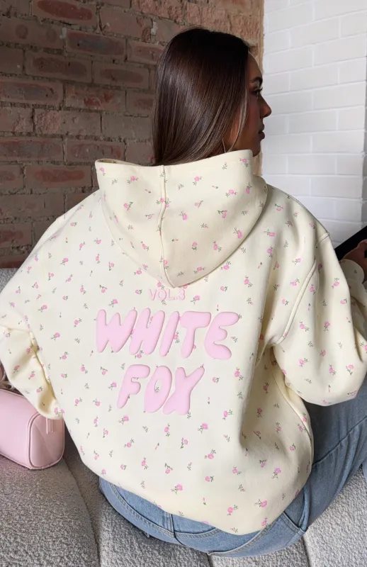 Offstage Printed Oversized Hoodie Lemon Ditsy made by White Fox Boutique