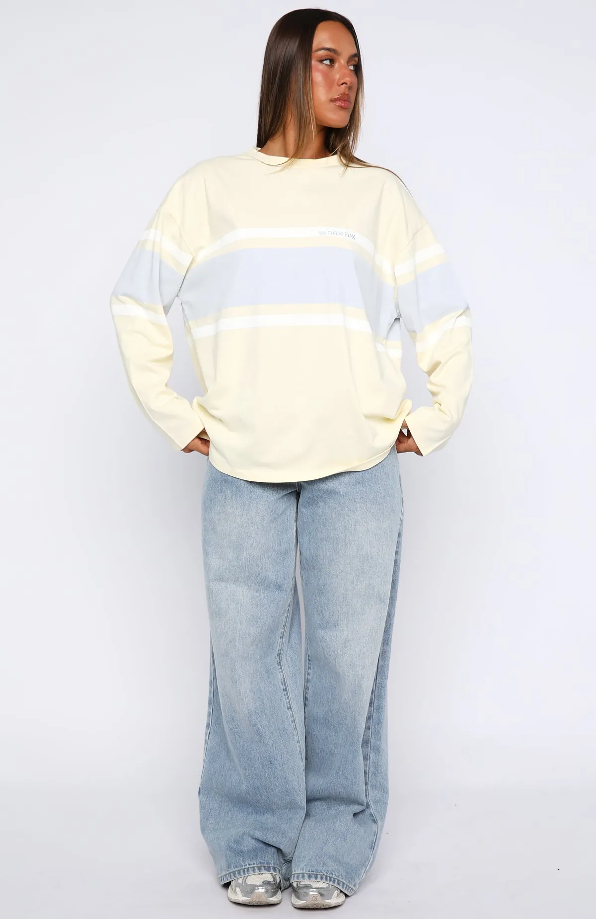 Bad Timing Oversized Long Sleeve Tee Lemon sold by White Fox Boutique product image thumbnail 5