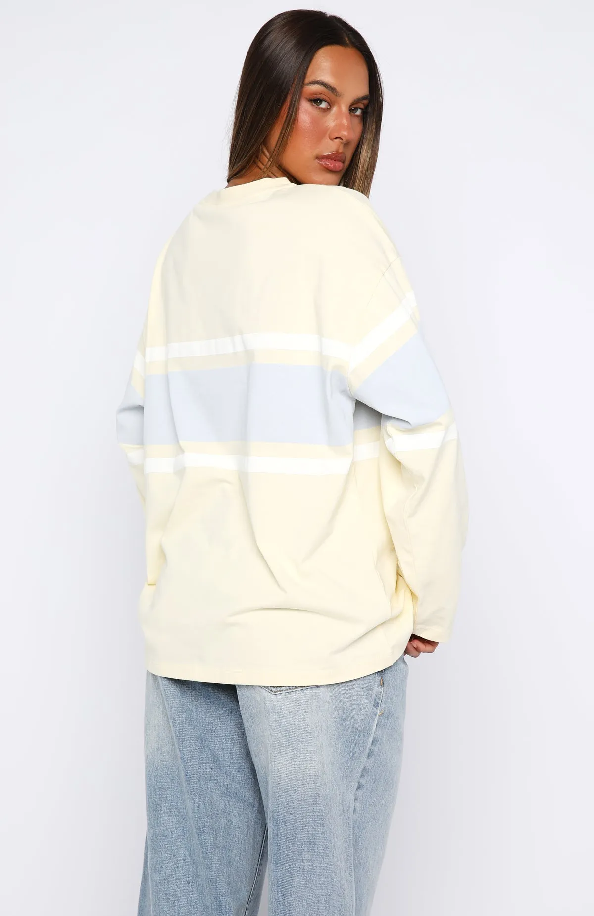Bad Timing Oversized Long Sleeve Tee Lemon sold by White Fox Boutique product image thumbnail 4