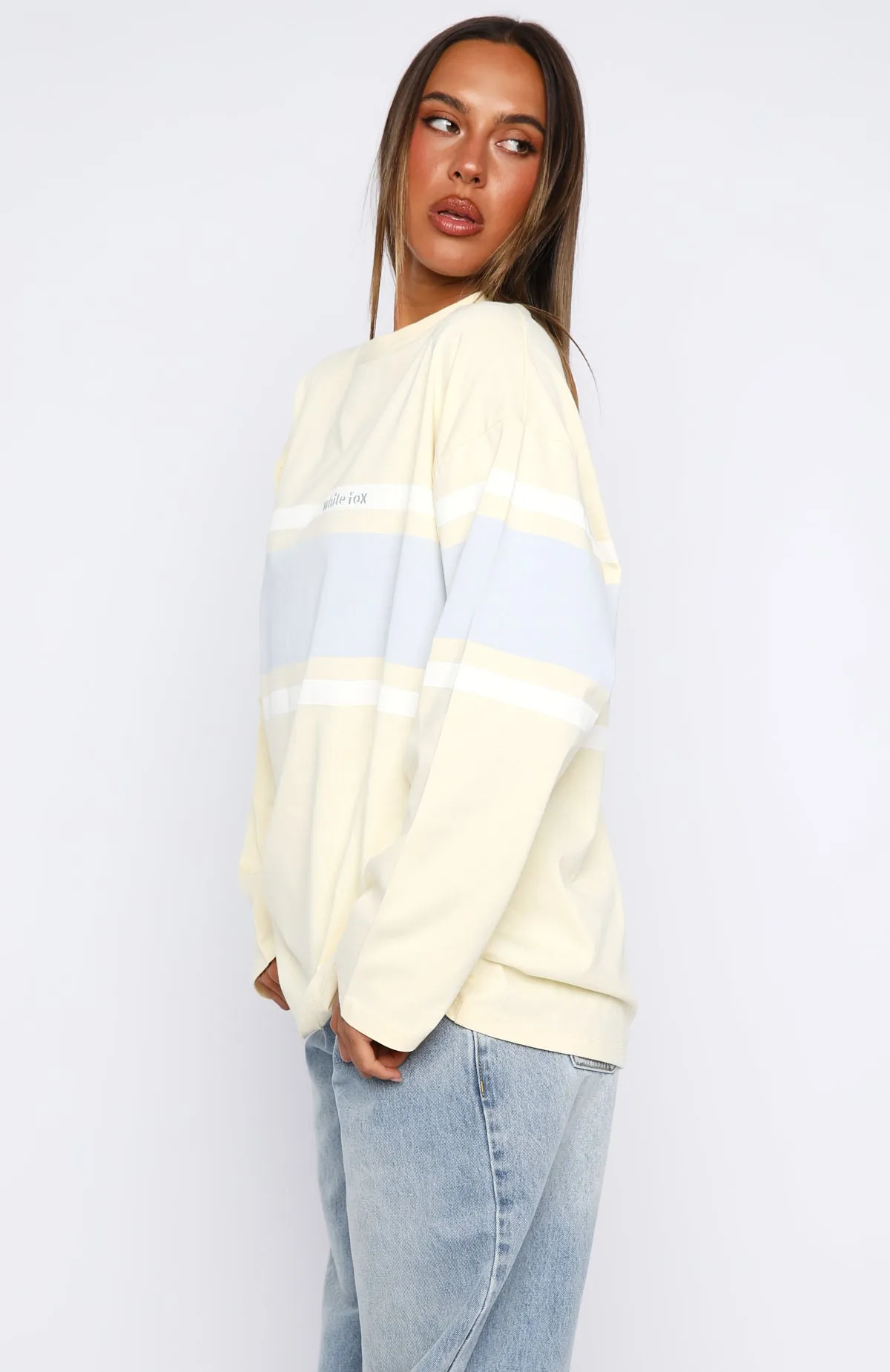 Bad Timing Oversized Long Sleeve Tee Lemon sold by White Fox Boutique product image thumbnail 3
