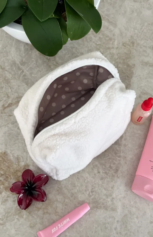 Kofi Cosmetic Bag Cream sold by White Fox Boutique