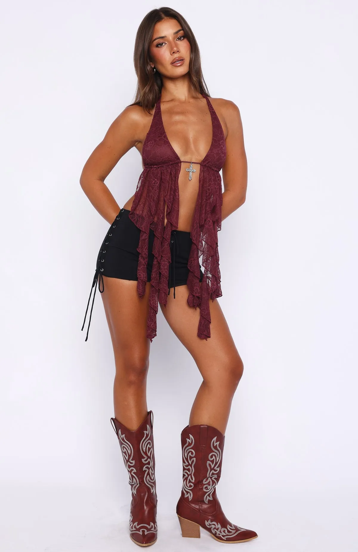 Grunge Mini Shorts Black sold by White Fox Boutique product image thumbnail 5