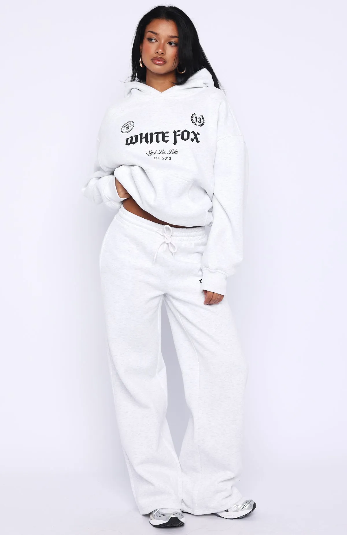 Vibe Too High Oversized Hoodie Grey Marle sold by White Fox Boutique product image thumbnail 5