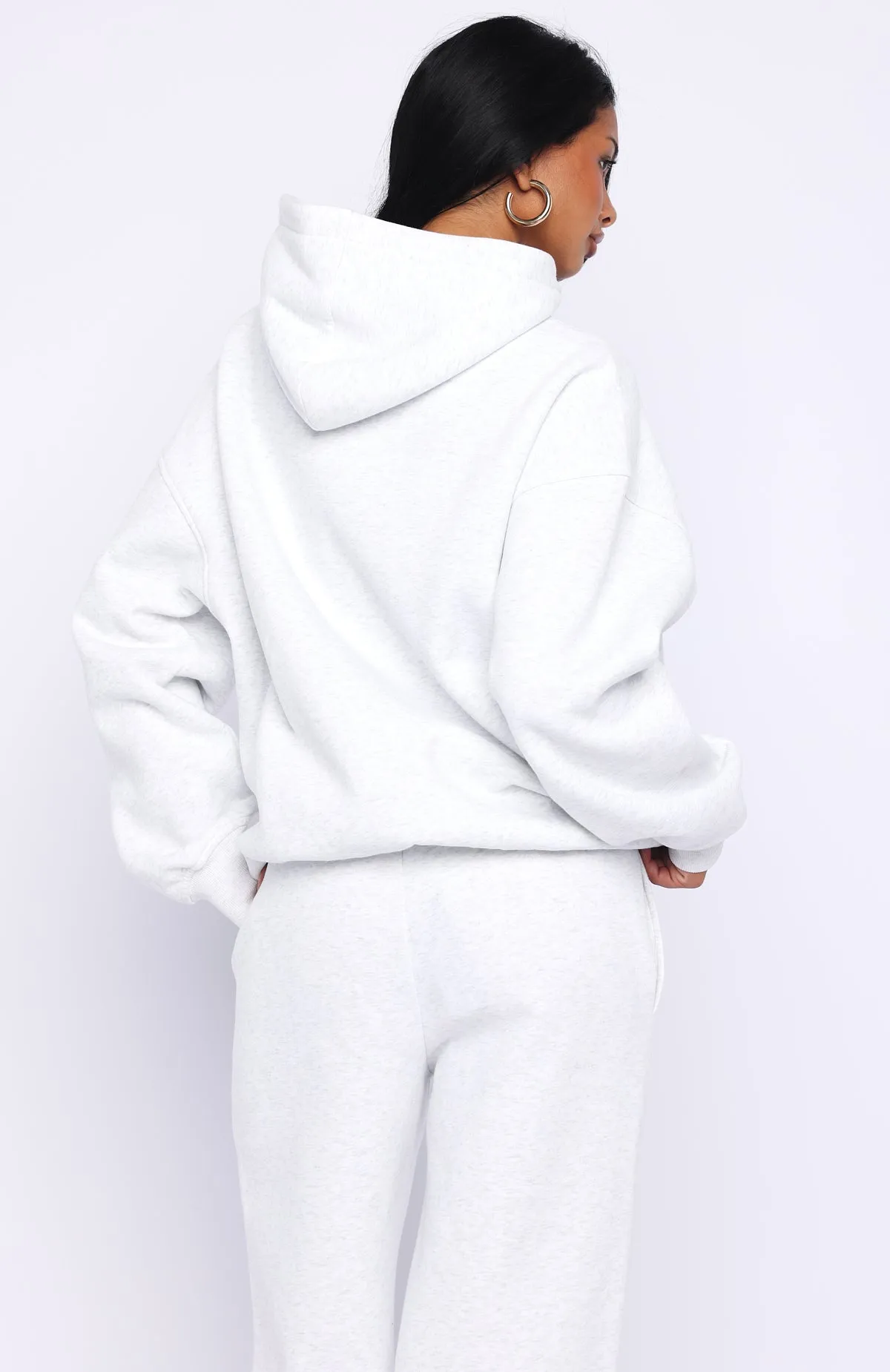Vibe Too High Oversized Hoodie Grey Marle sold by White Fox Boutique product image thumbnail 4