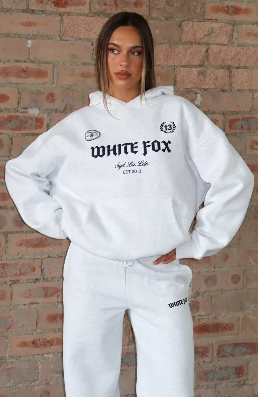 Vibe Too High Oversized Hoodie Grey Marle made by White Fox Boutique