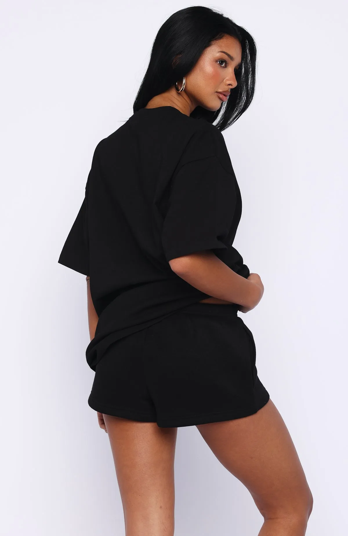 Vibe Too High Lounge Shorts Black sold by White Fox Boutique product image thumbnail 4