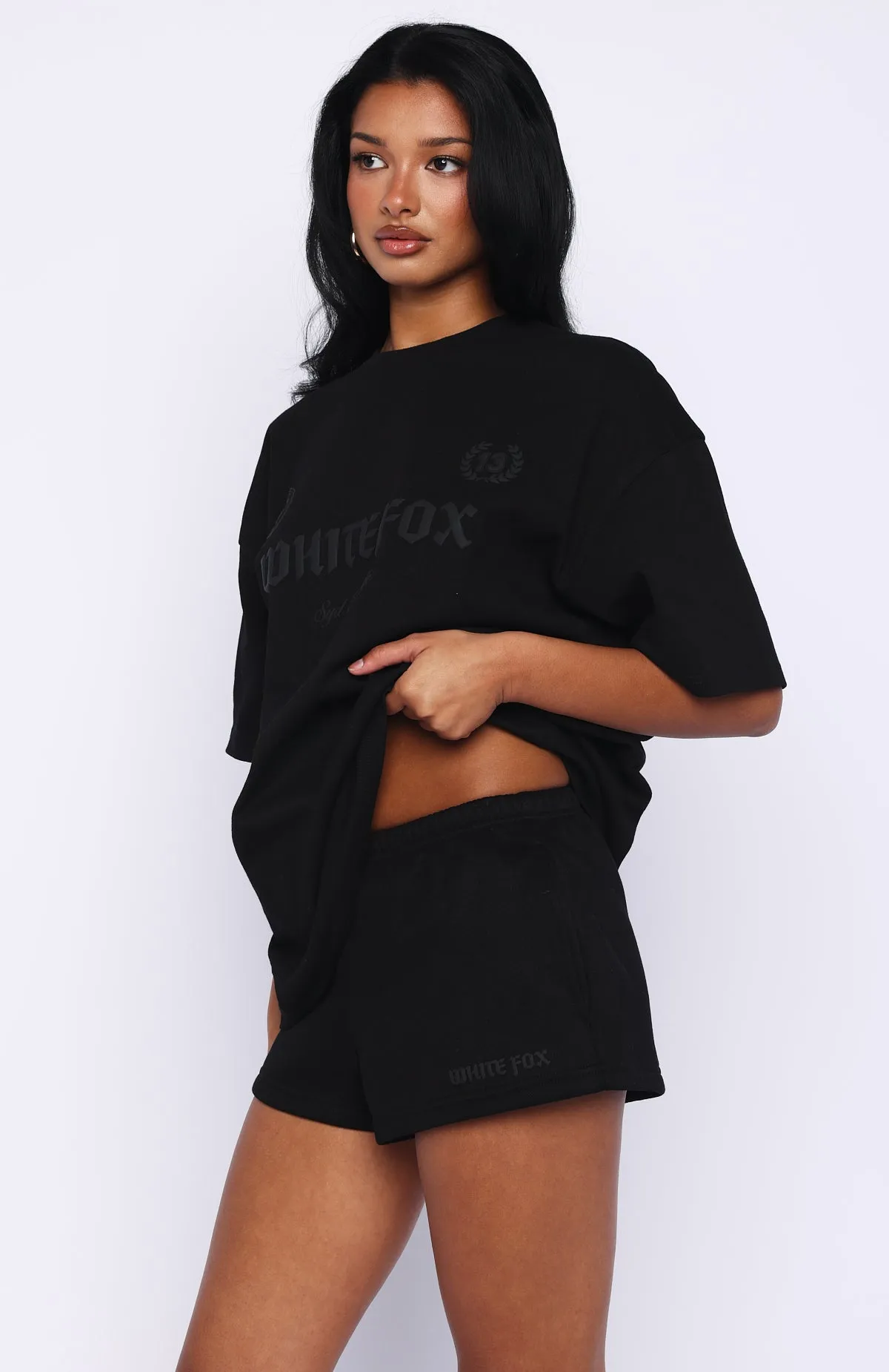 Vibe Too High Lounge Shorts Black sold by White Fox Boutique product image thumbnail 3