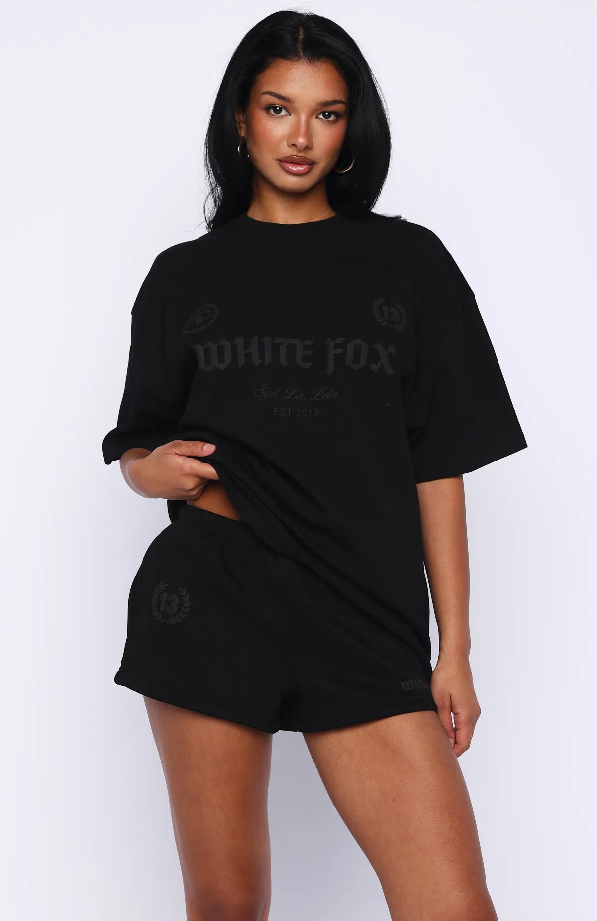 Vibe Too High Lounge Shorts Black sold by White Fox Boutique product image thumbnail 2