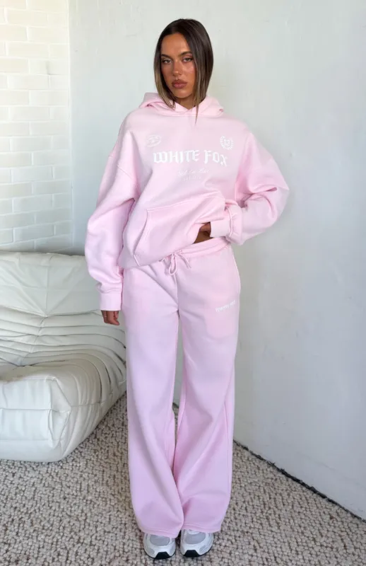 Vibe Too High Wide Leg Sweatpants Pink made by White Fox Boutique