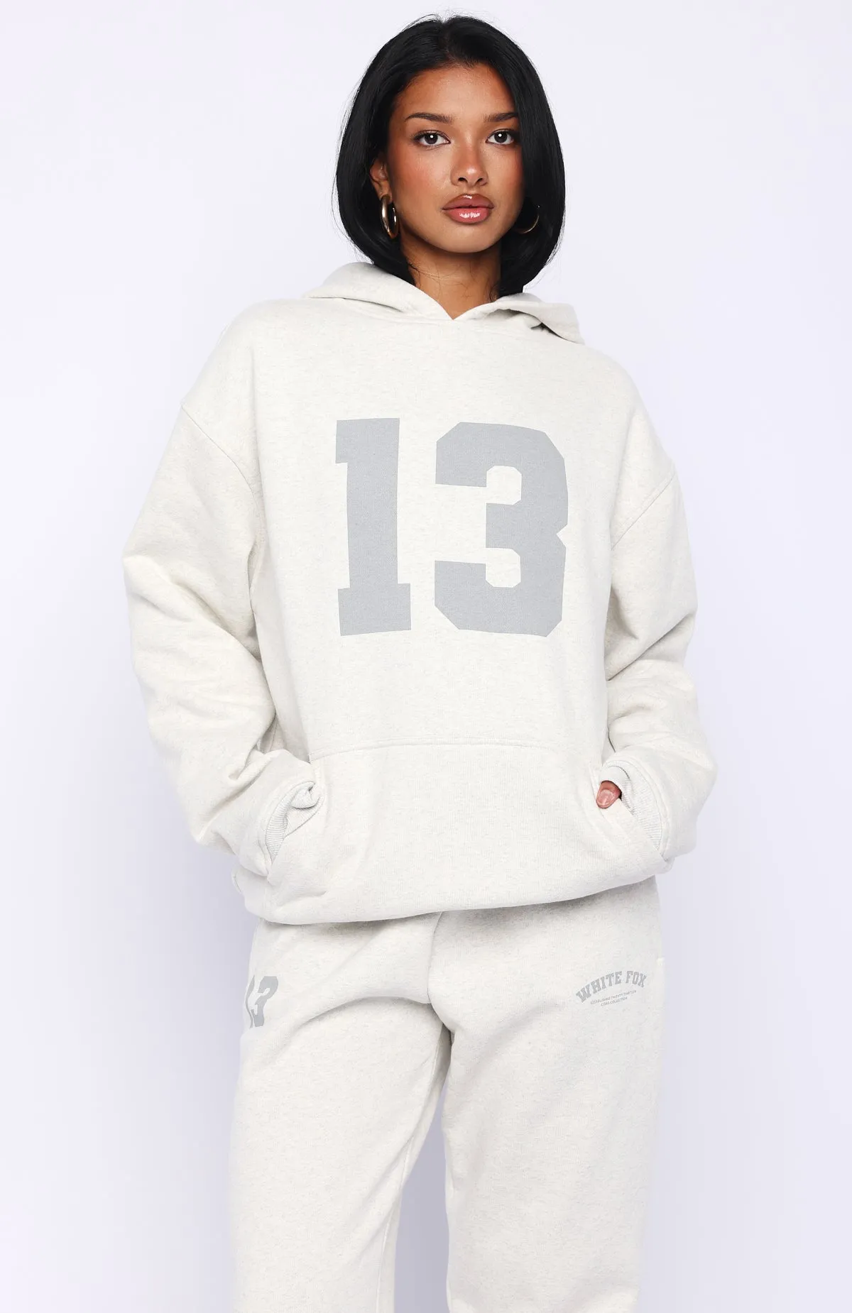 It's Your Chance Oversized Hoodie Grey Marle sold by White Fox Boutique product image thumbnail 3