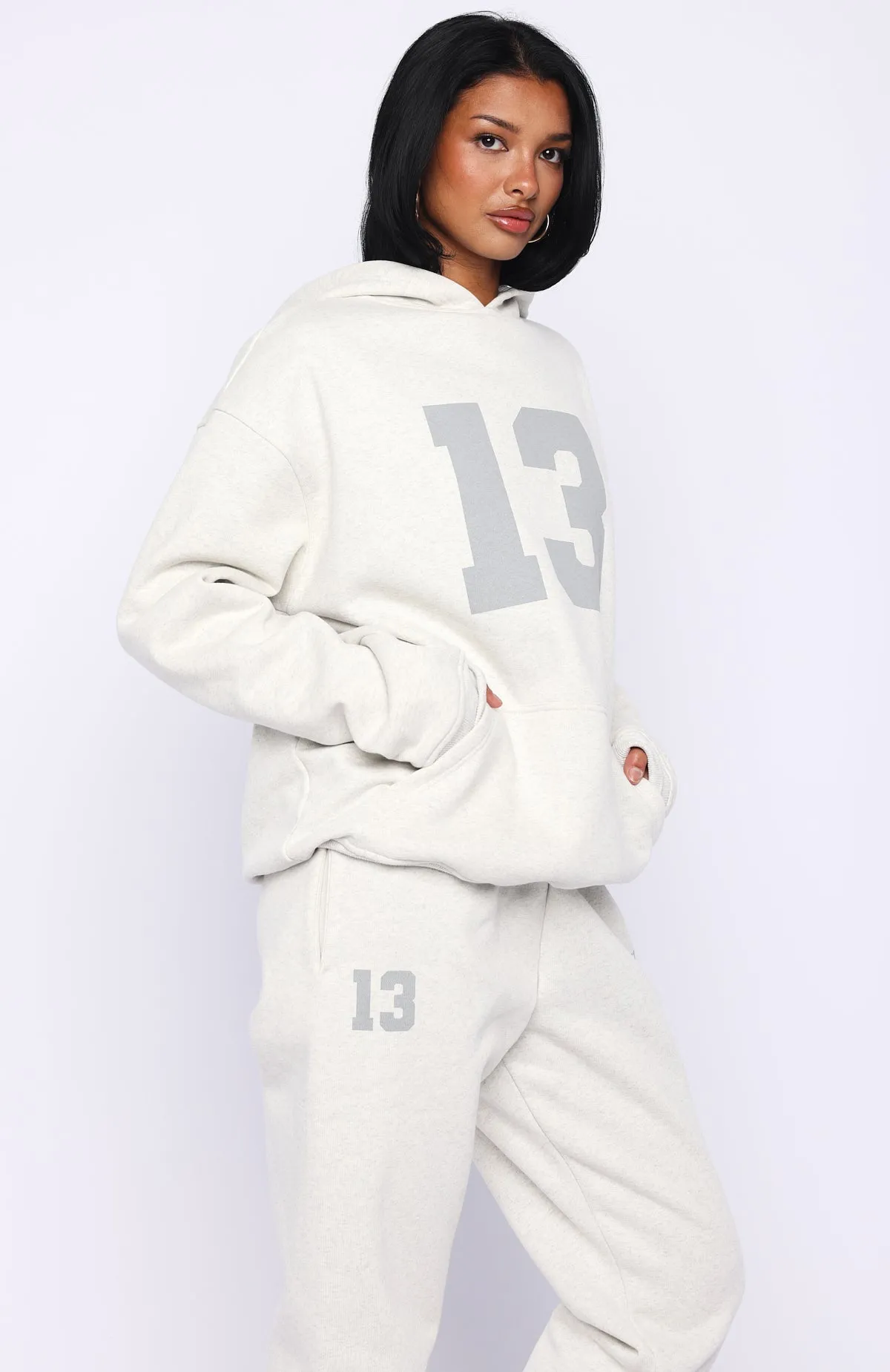 It's Your Chance Oversized Hoodie Grey Marle sold by White Fox Boutique product image thumbnail 4