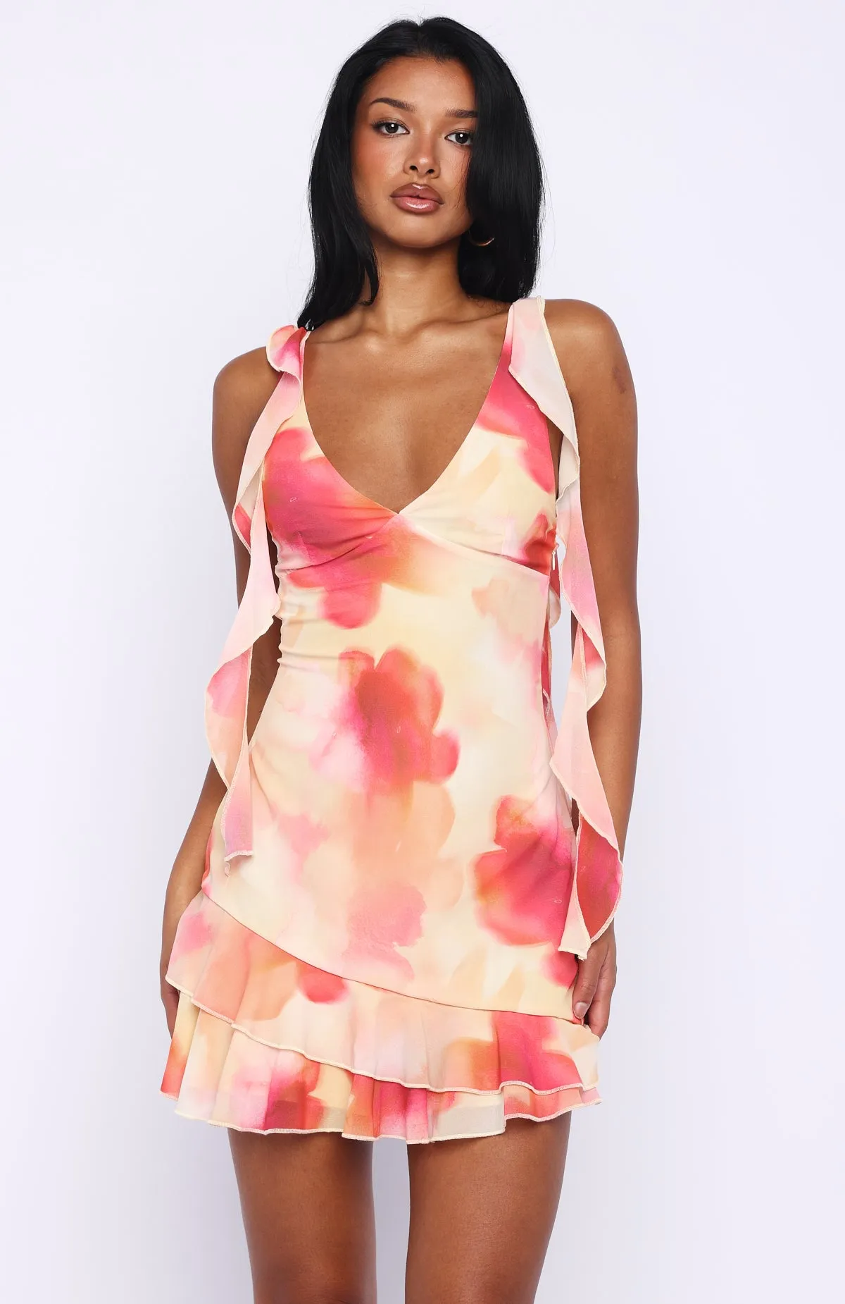 Rebel Rebel Mini Dress Honeydew Floral sold by White Fox Boutique product image thumbnail 2