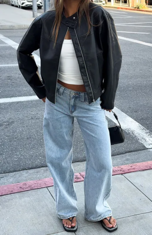 Put In Effort Jacket Black made by White Fox Boutique