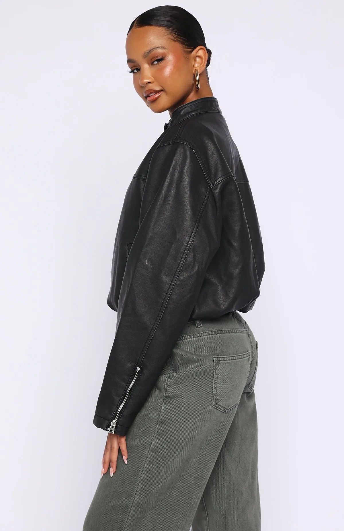 Put In Effort Jacket Black sold by White Fox Boutique product image thumbnail 3