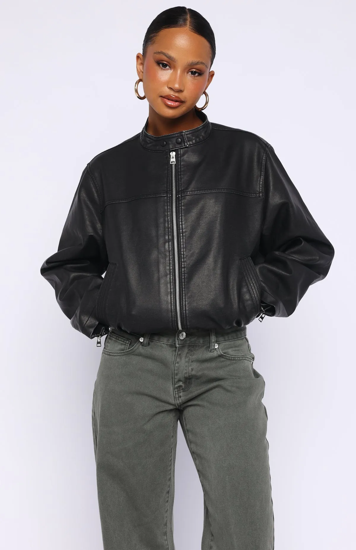 Put In Effort Jacket Black sold by White Fox Boutique product image thumbnail 2