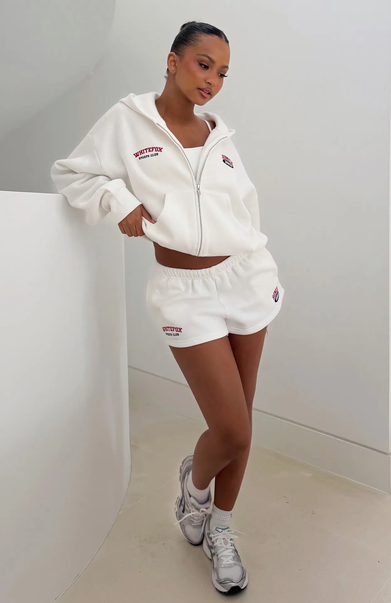 Up For Anything Lounge Shorts White sold by White Fox Boutique