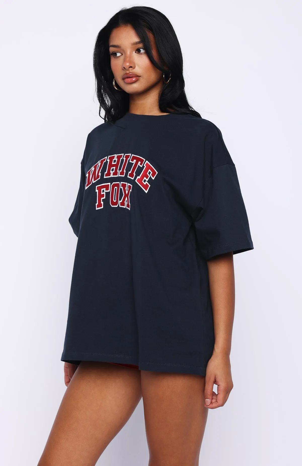 Starting Fresh Oversized Tee Navy sold by White Fox Boutique product image thumbnail 3