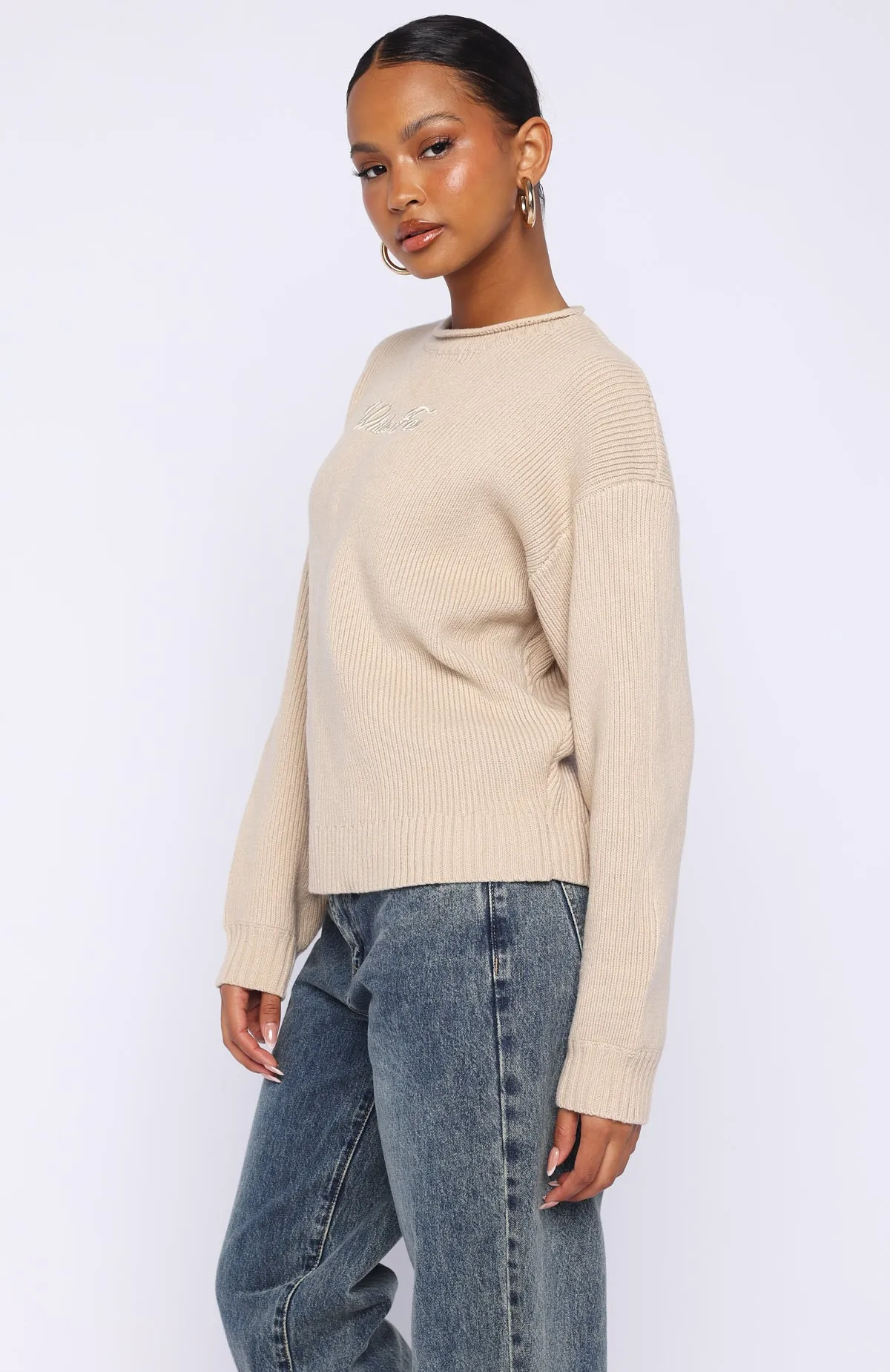 Snow Dreams Knit Sweater Oat sold by White Fox Boutique product image thumbnail 3