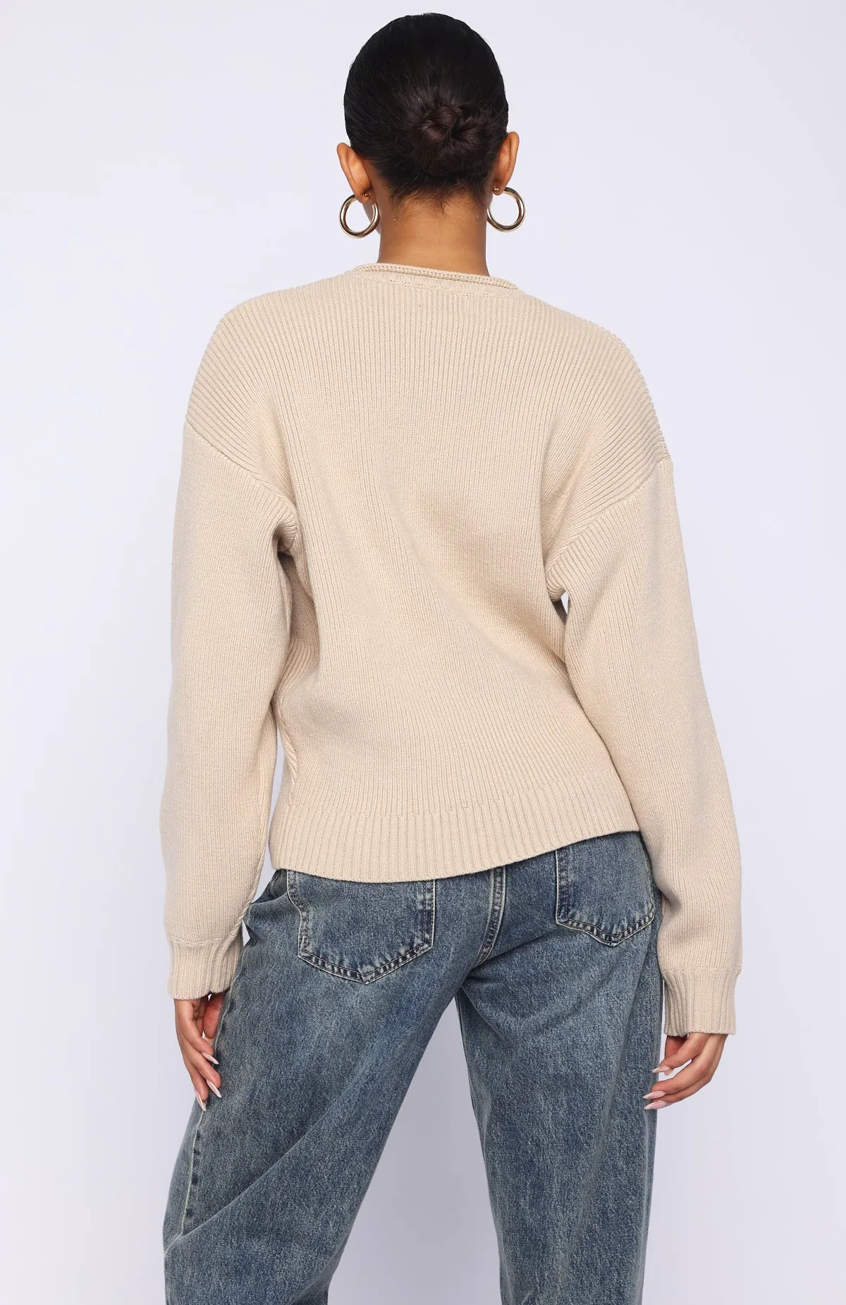 Snow Dreams Knit Sweater Oat sold by White Fox Boutique product image thumbnail 4