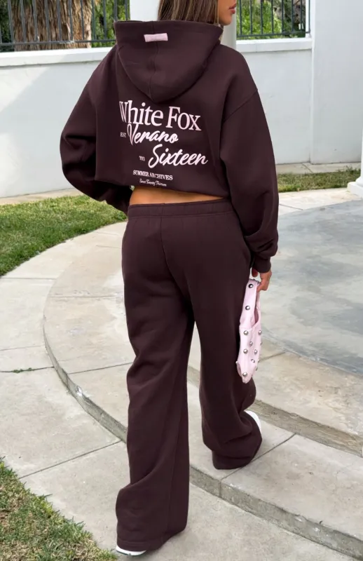 Verano Sixteen Lilia Oversized Hoodie Chocolate made by White Fox Boutique
