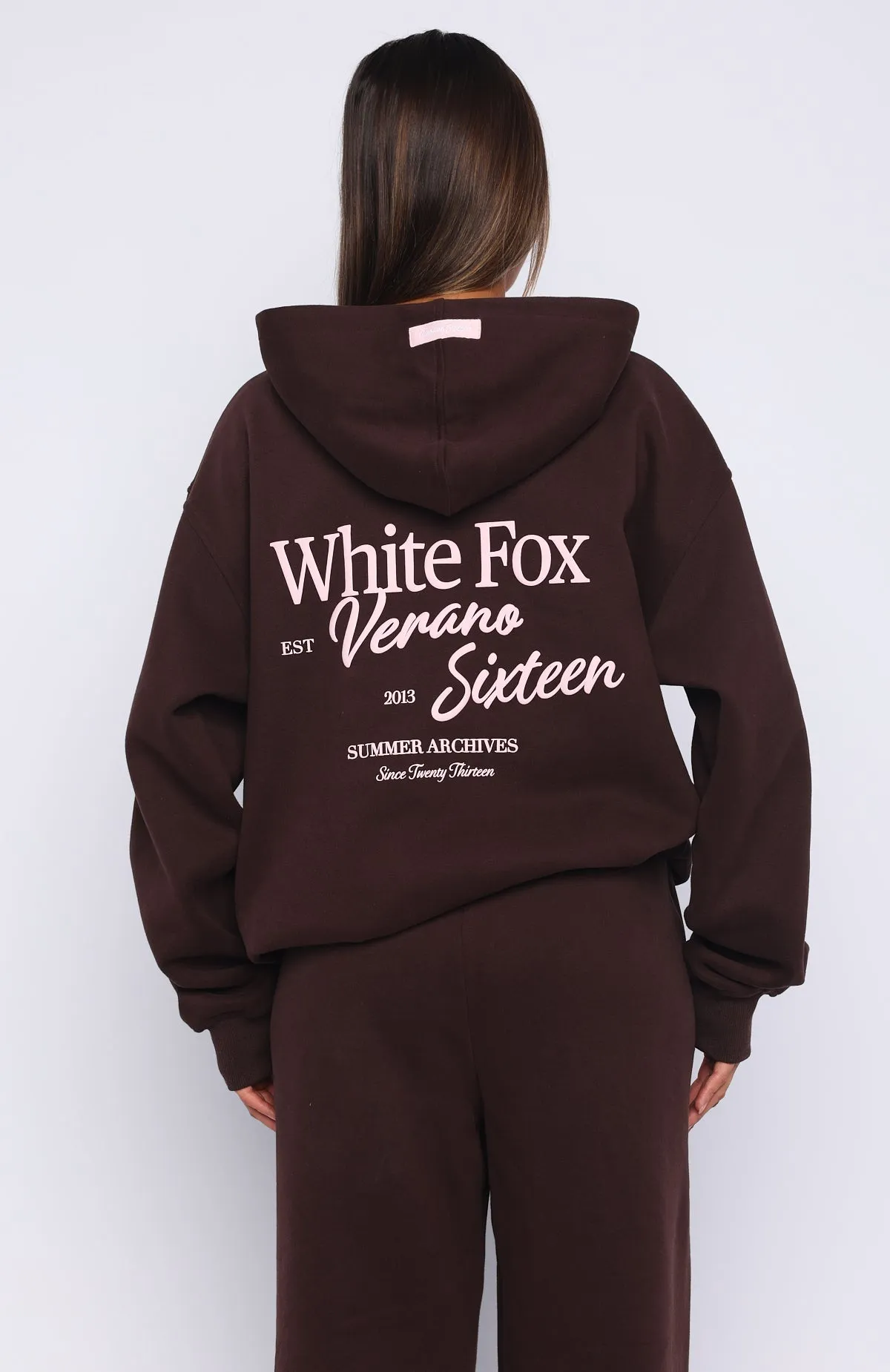 Verano Sixteen Lilia Oversized Hoodie Chocolate sold by White Fox Boutique product image thumbnail 4
