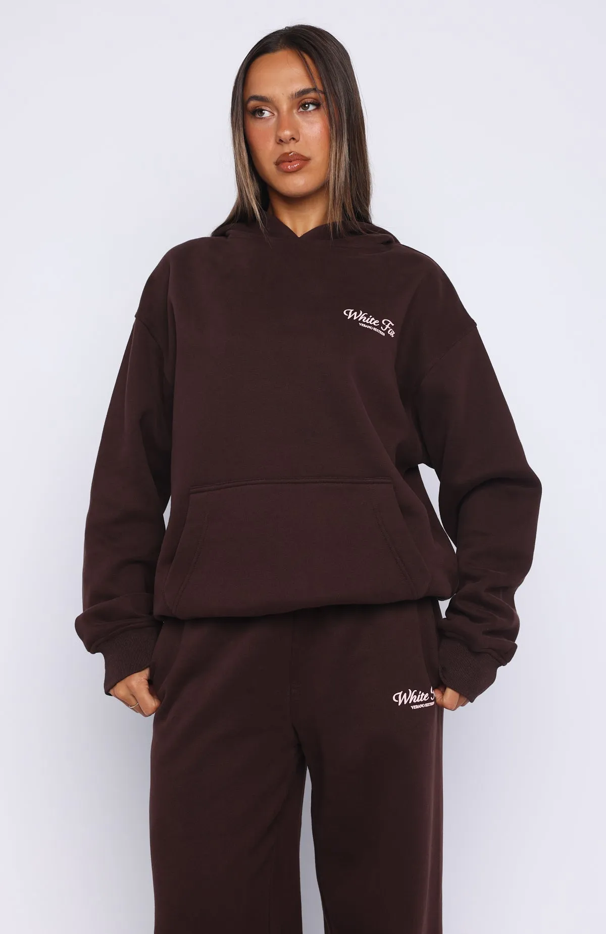 Verano Sixteen Lilia Oversized Hoodie Chocolate sold by White Fox Boutique product image thumbnail 2