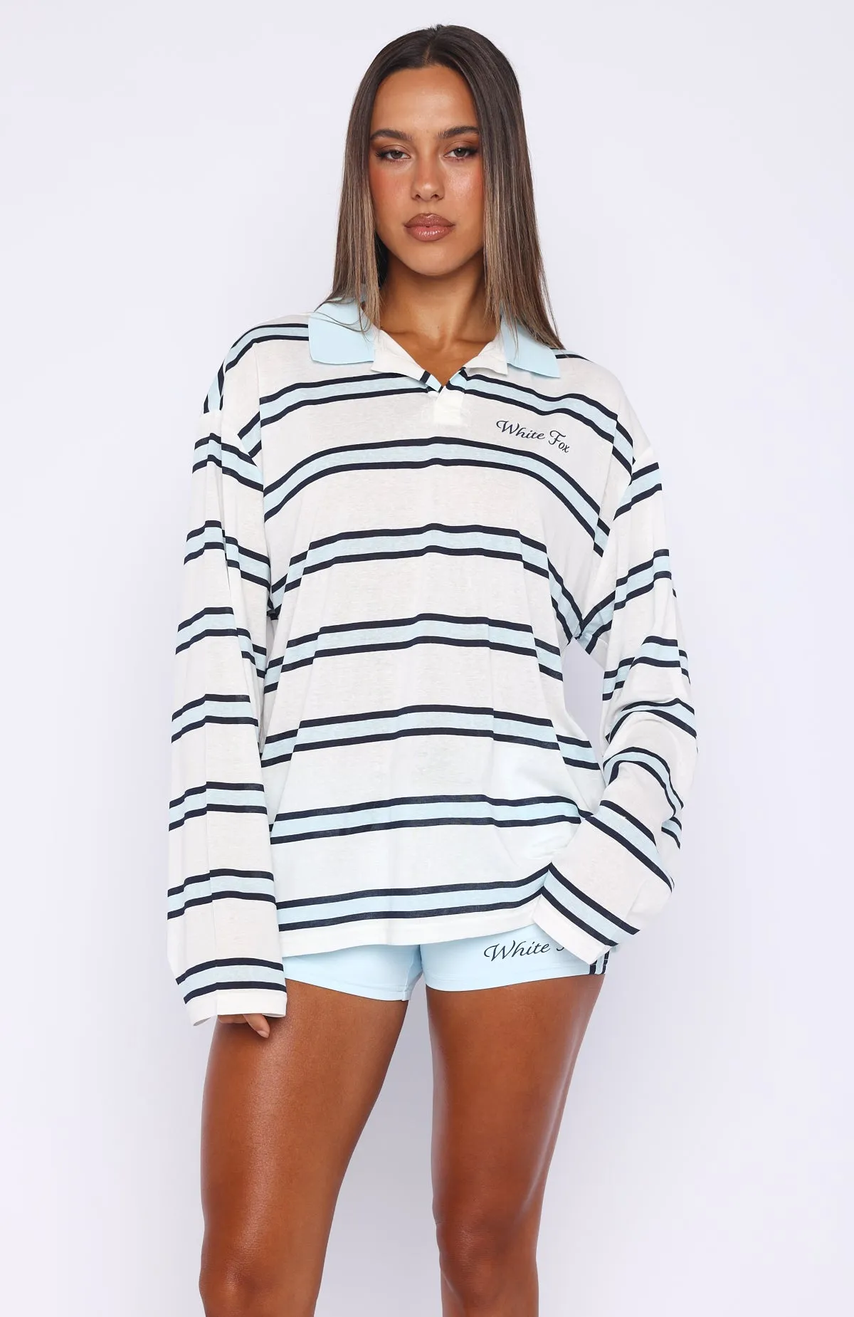 Verano Sixteen Carmen Long Sleeve Oversized Jersey White sold by White Fox Boutique product image thumbnail 2