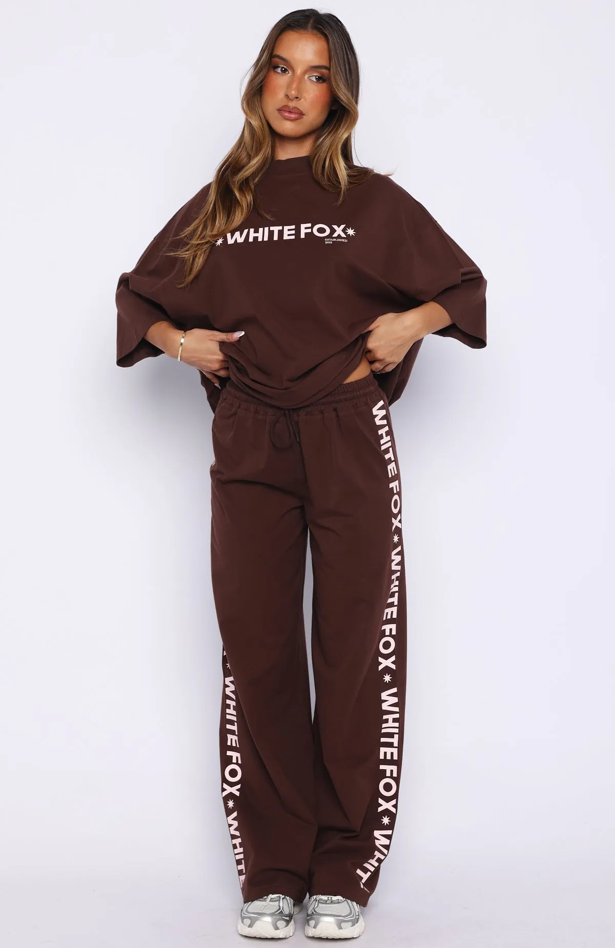 Tender Hearts Oversized Tee Chocolate sold by White Fox Boutique product image thumbnail 5