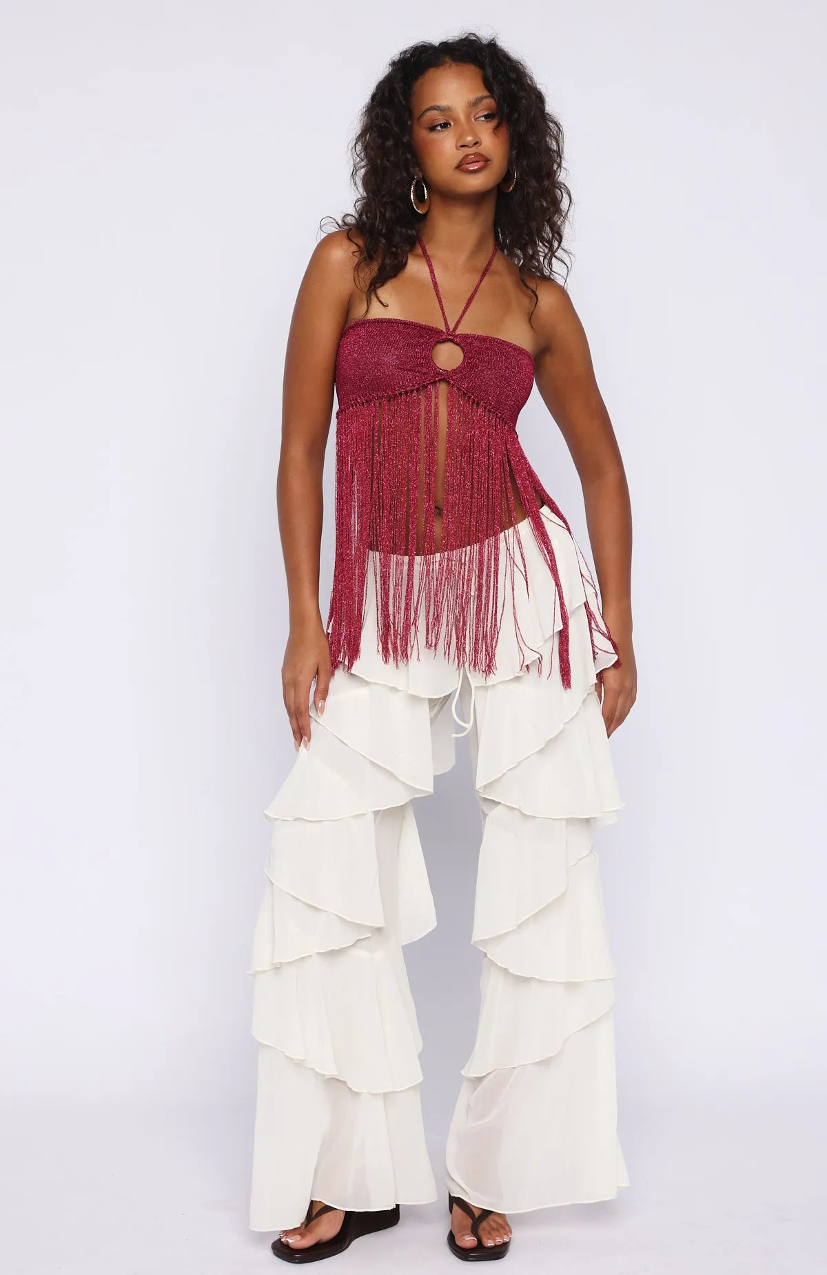 Boho Breeze Fringe Top Granita sold by White Fox Boutique product image thumbnail 5