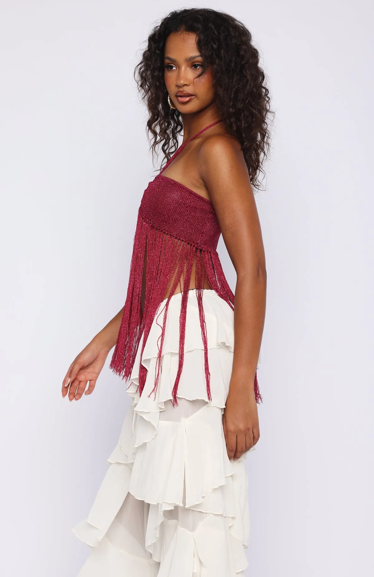 Boho Breeze Fringe Top Granita sold by White Fox Boutique product image thumbnail 3