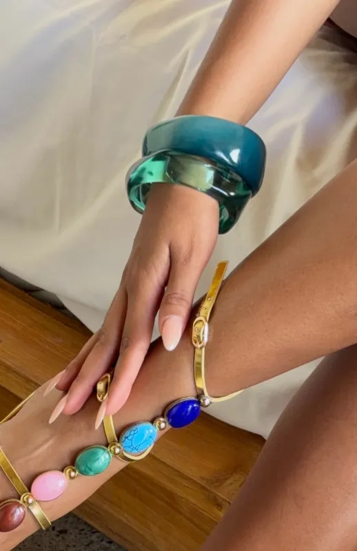 Zosia Bracelet Set Blue made by White Fox Boutique