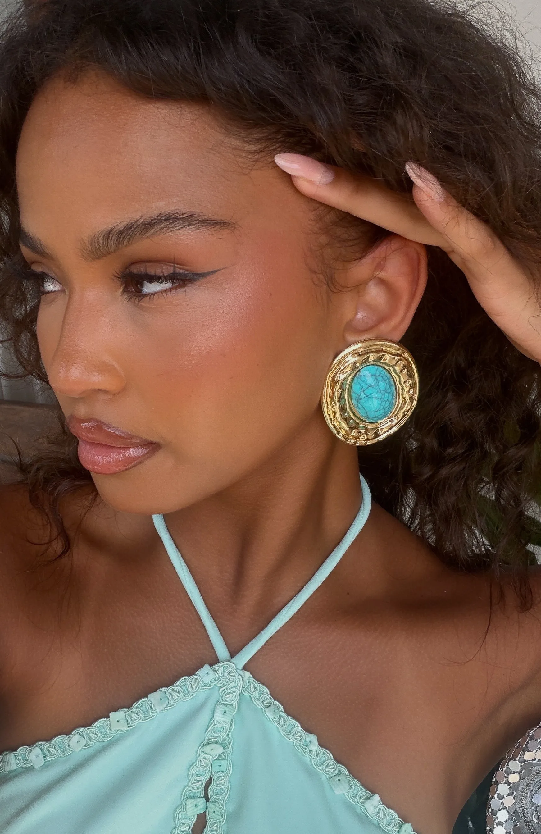 Ender Earrings Gold sold by White Fox Boutique product image thumbnail 3