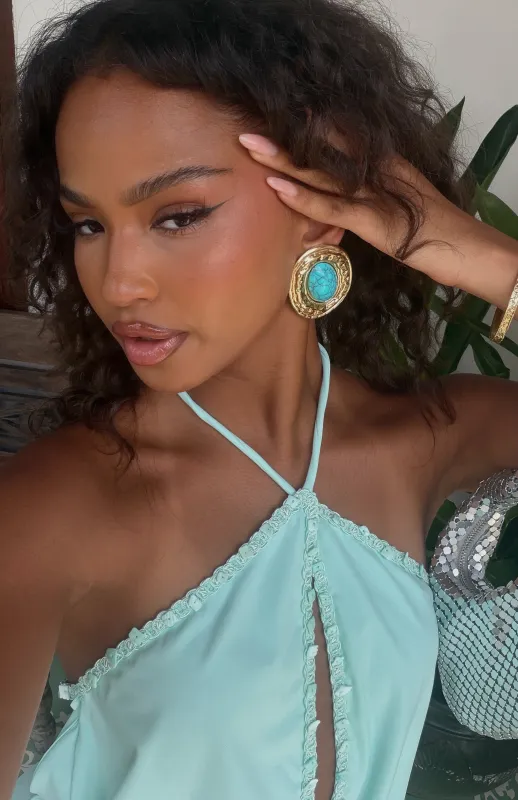 Ender Earrings Gold made by White Fox Boutique