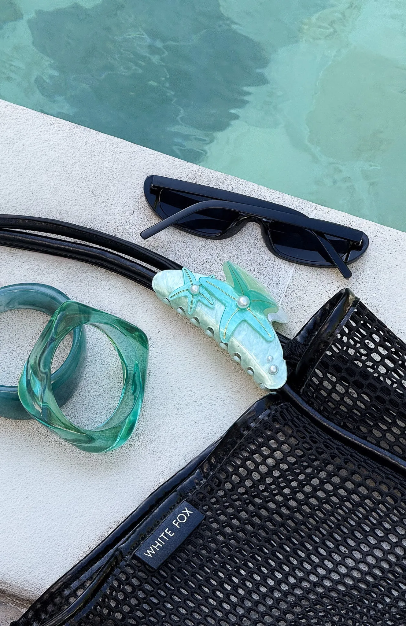 Egon Hair Clip Aqua sold by White Fox Boutique product image thumbnail 2