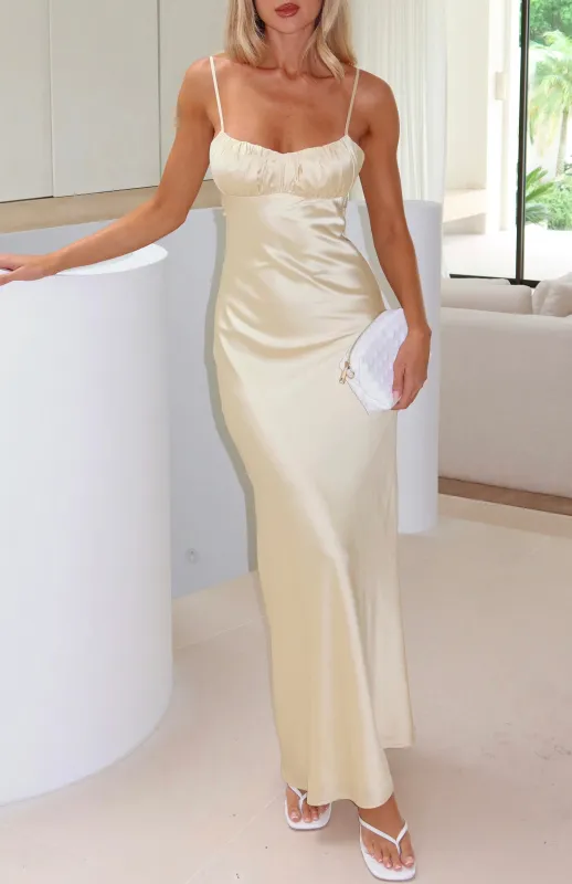 Change Locations Maxi Dress Lemon made by White Fox Boutique