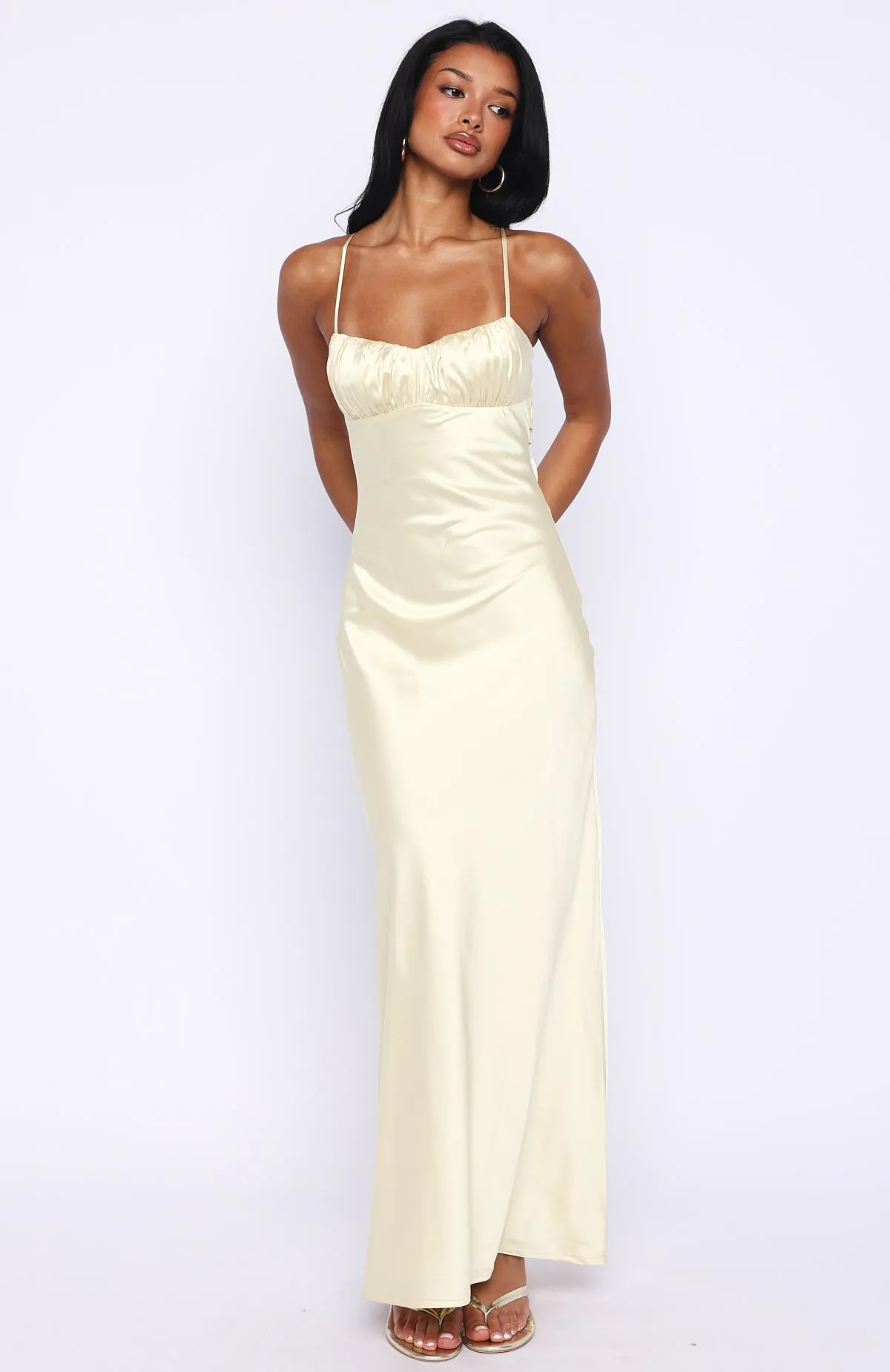 Change Locations Maxi Dress Lemon sold by White Fox Boutique product image thumbnail 3