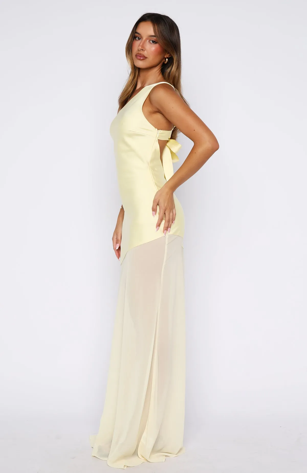 Vip Vibes Maxi Dress Lemon sold by White Fox Boutique product image thumbnail 4