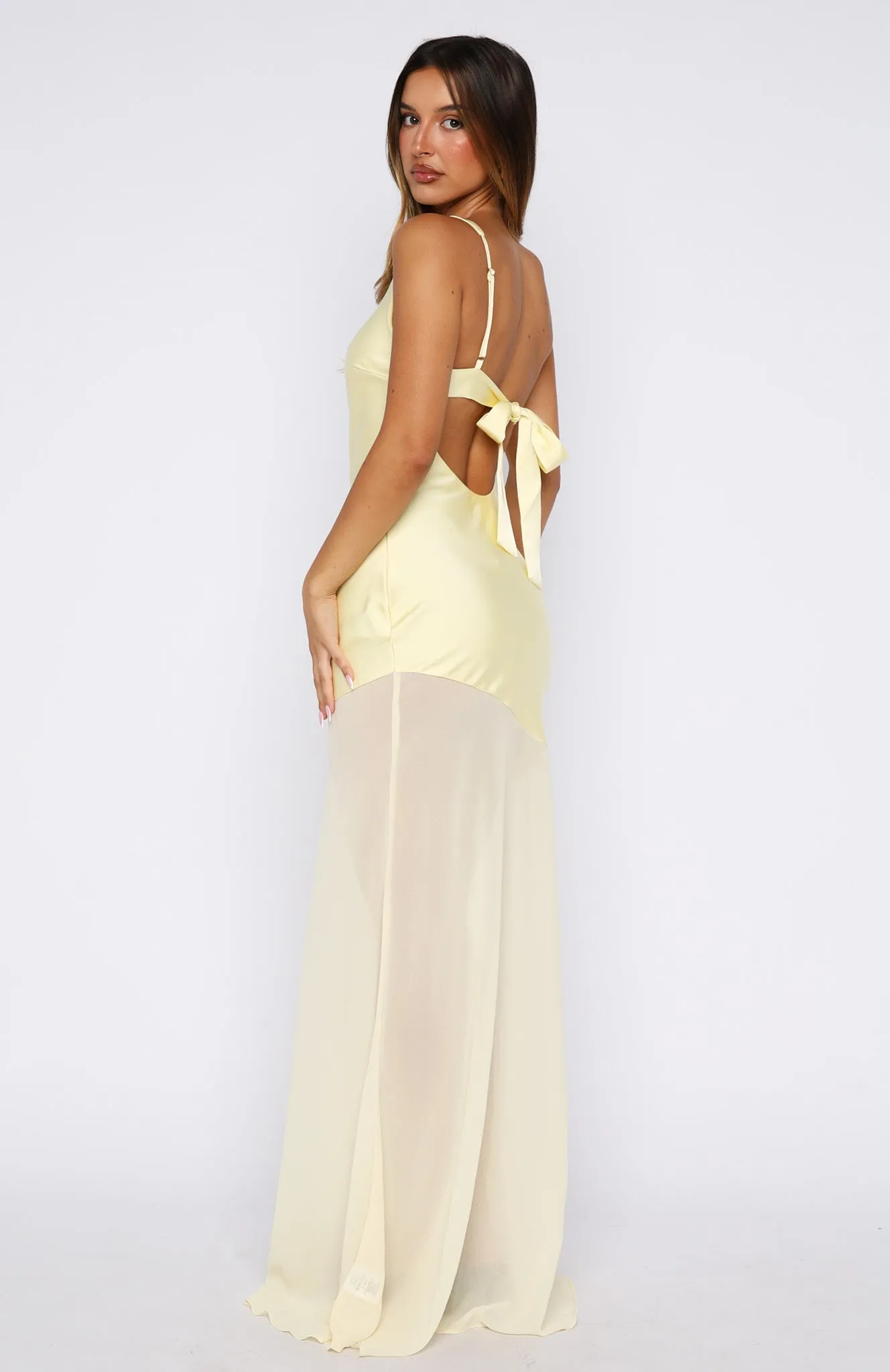 Vip Vibes Maxi Dress Lemon sold by White Fox Boutique product image thumbnail 5