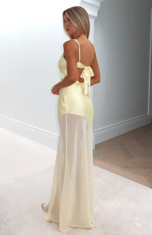 Vip Vibes Maxi Dress Lemon made by White Fox Boutique
