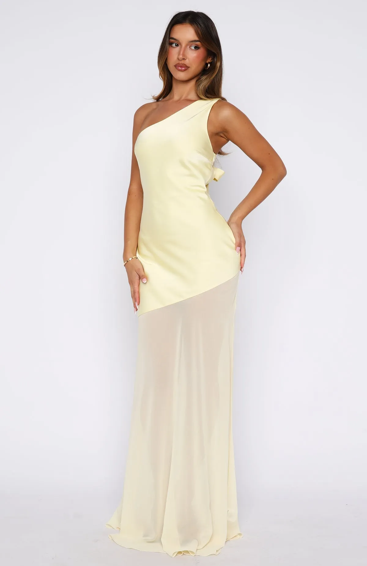 Vip Vibes Maxi Dress Lemon sold by White Fox Boutique product image thumbnail 3