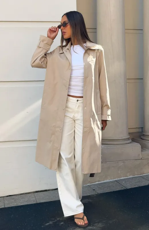 Style Me Trench Coat Beige made by White Fox Boutique