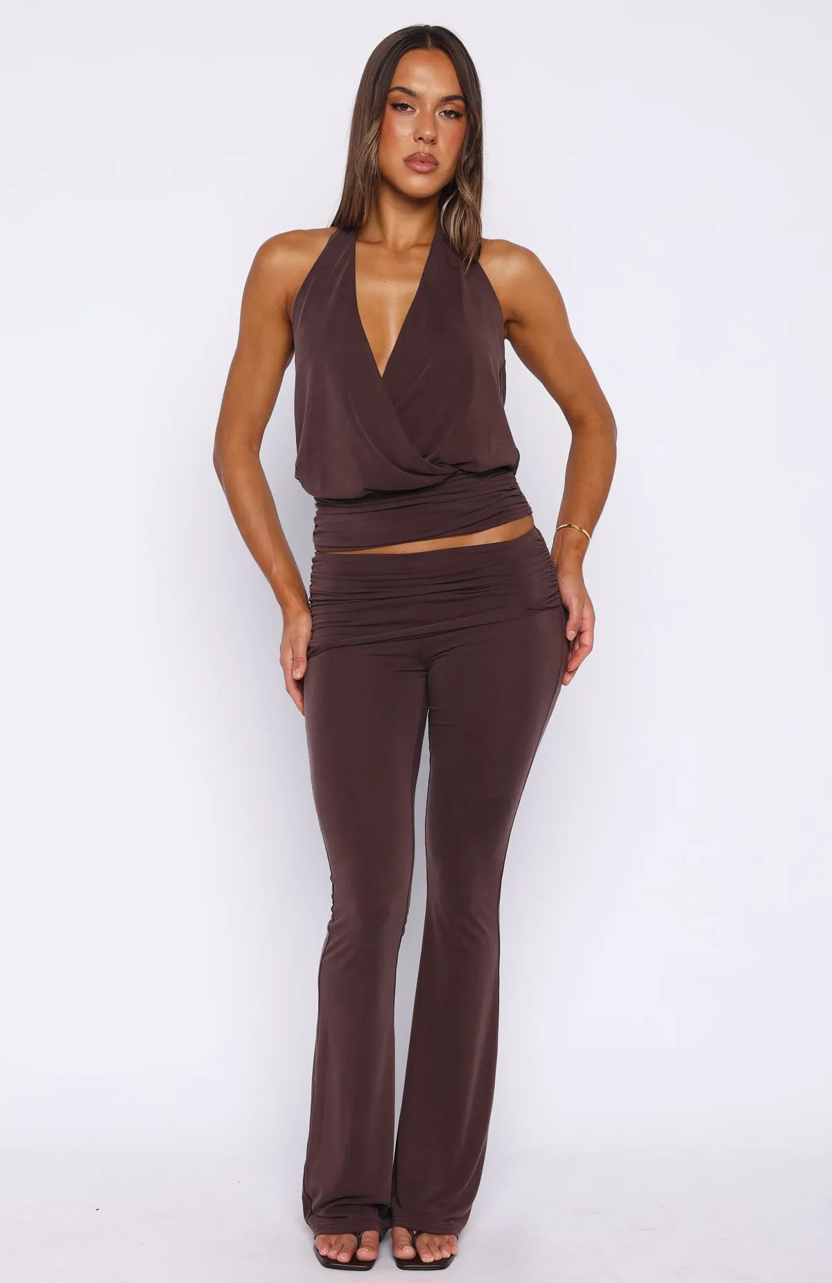 On Display Halter Top Chocolate sold by White Fox Boutique product image thumbnail 5